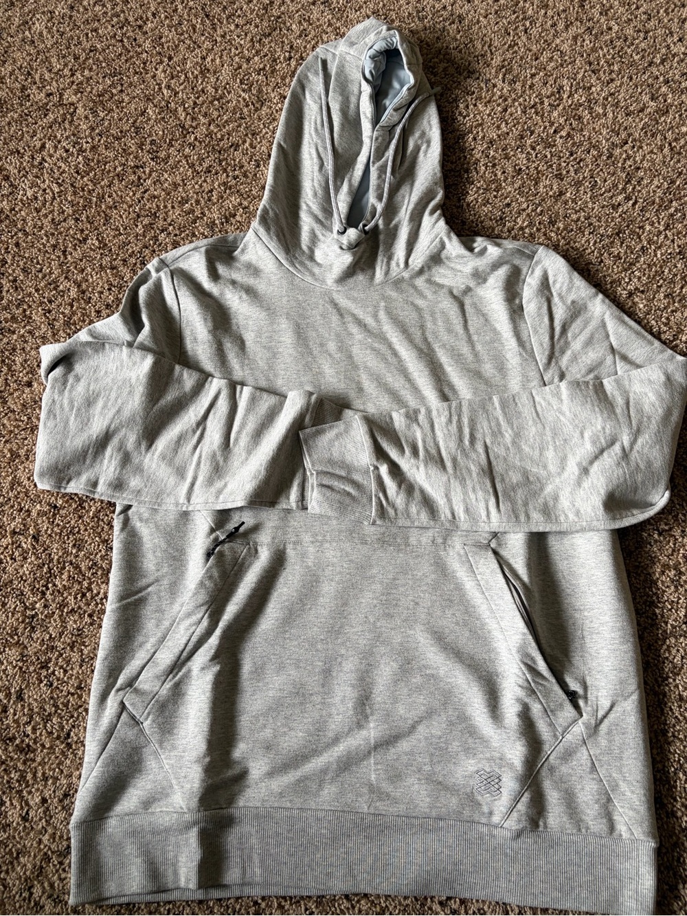 Light Gray Men's Hooded Pullover Sweatshirt